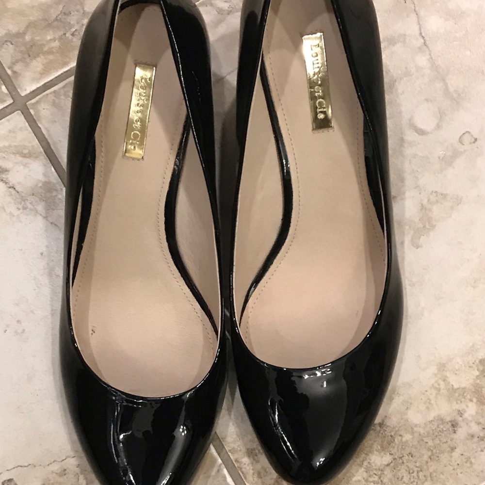 Lovely Patent Leather Wedge Heels.
